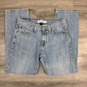 Tommy Hilfiger Light Wash Classic Straight Jeans 31x30 100% Cotton Denim